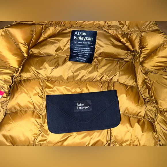 Askov Finlayson Winter Parka Womens XS Bear Brown Featherless Puffer Jacket - Picture 7 of 10